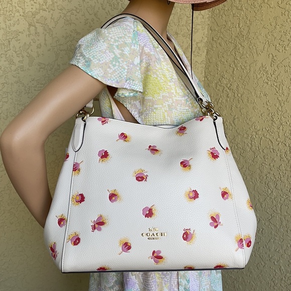 Coach Hallie Shoulder Bag With Pop Floral Print - Picture 15 of 16
